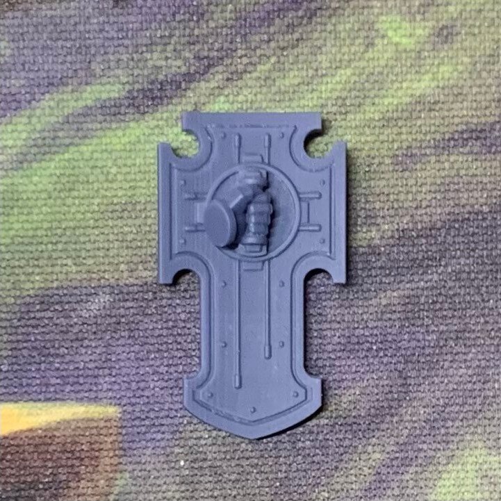 Tower Shield Cross E Left - compatible w 40k black templars Primaris stormshield