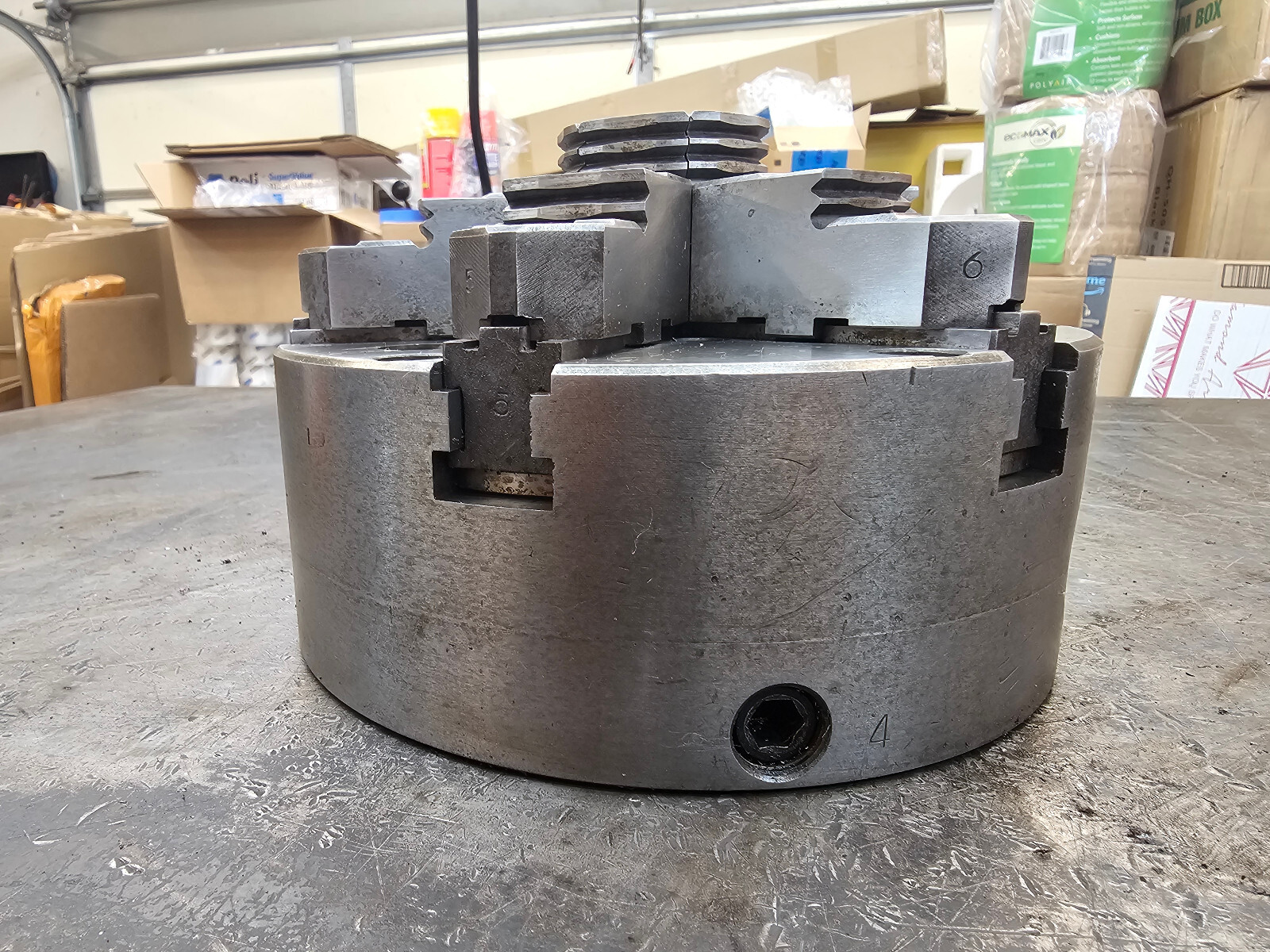 Pratt Burnerd Atlas Easy Set 8" 6-Jaw Lathe Chuck EZ86 2-Piece Jaws Flat Back