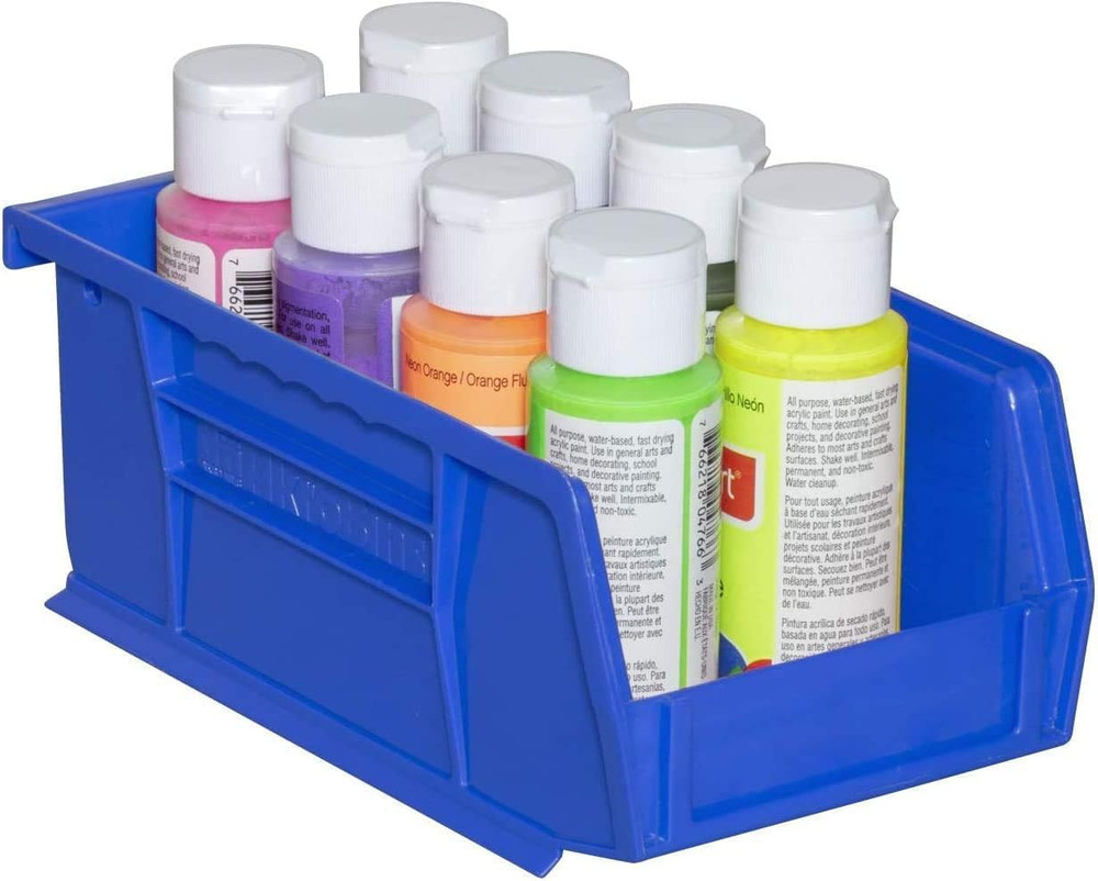 30220 Akrobins Plastic Storage Bins, Space-Saving Stackable Bins for Garage, Pan