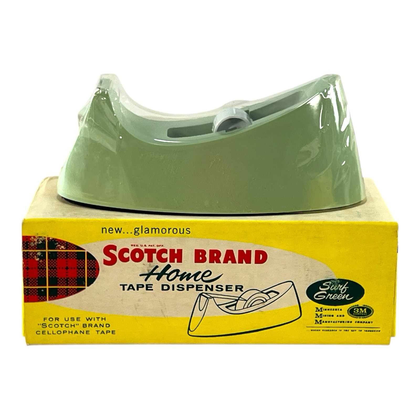 VTG Late 1950s-Early 1960s Scotch Brand 3M Surf  Green Tape Dispenser C-5 NIB