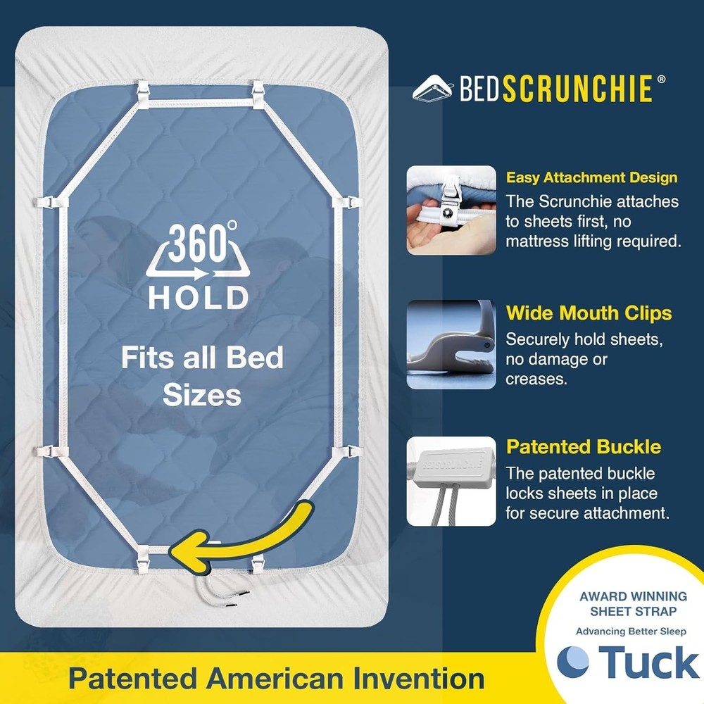 Universal Fit Bed Sheet Straps - Secure Fastener