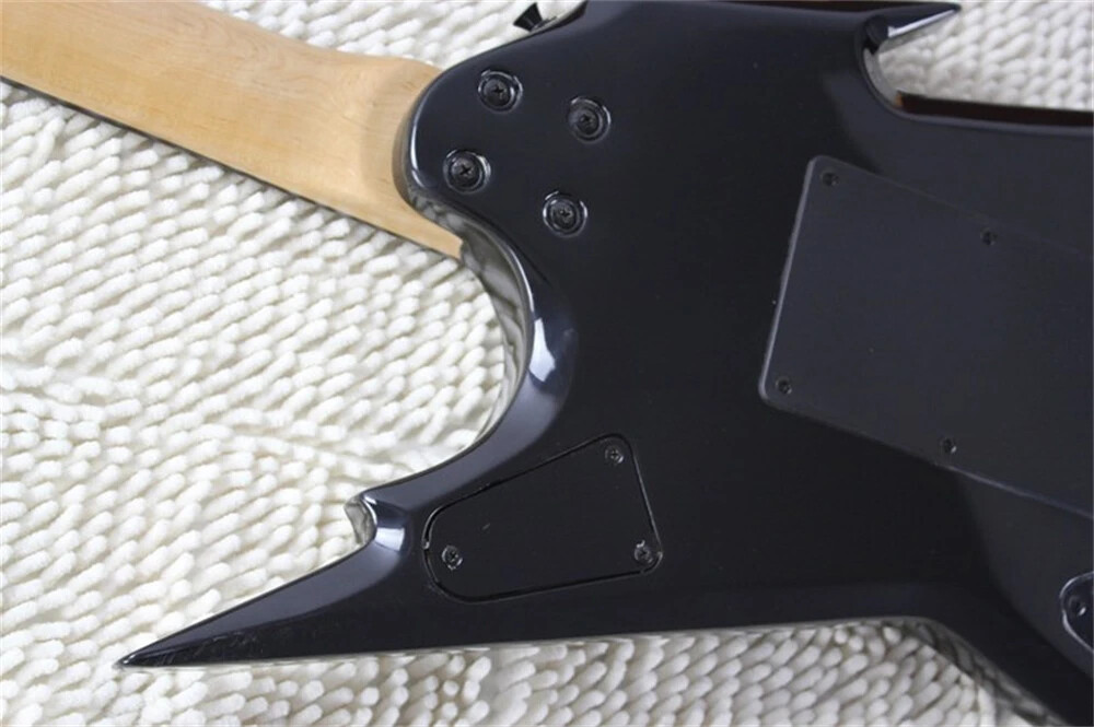 Lightning Pattern Electric Guitar with Black Hardware,Tremolo Bridge Customize