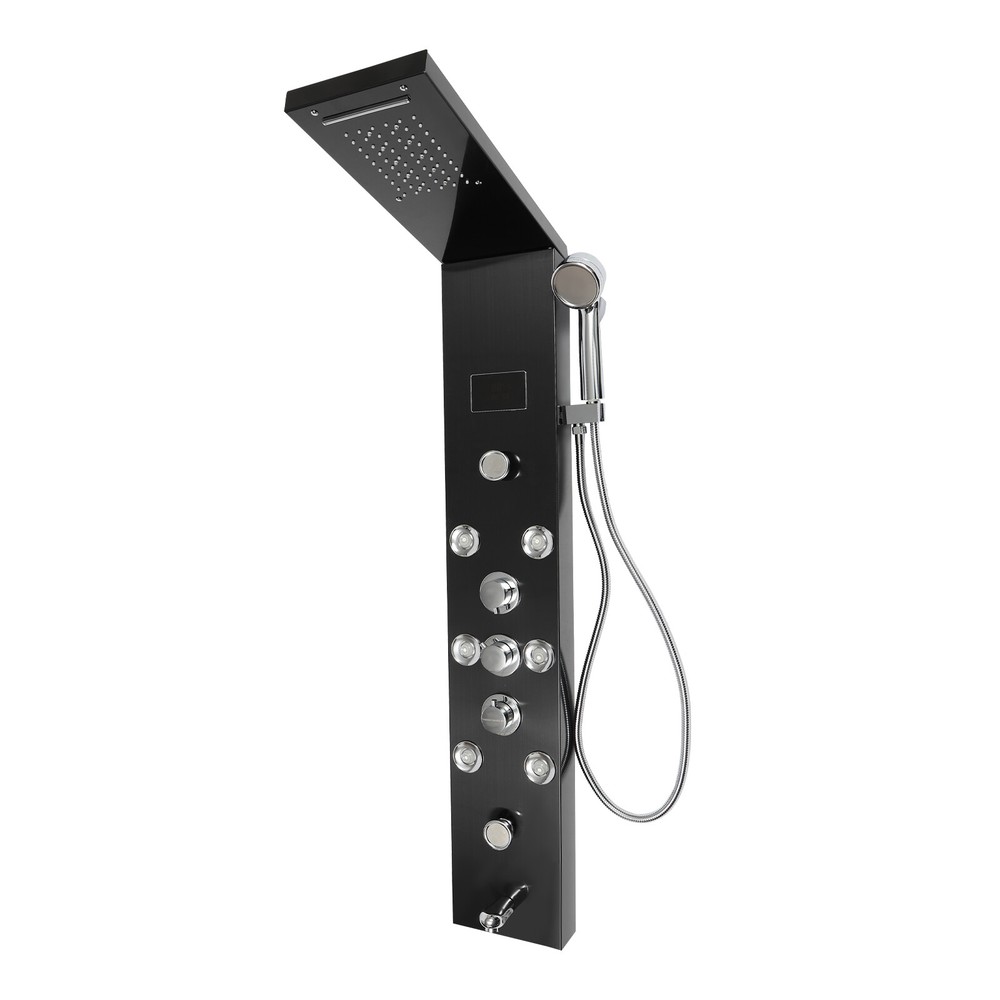 Shower Panel Tower System Wall Mounted Rainfall Waterfall Shower Head Shower Kit