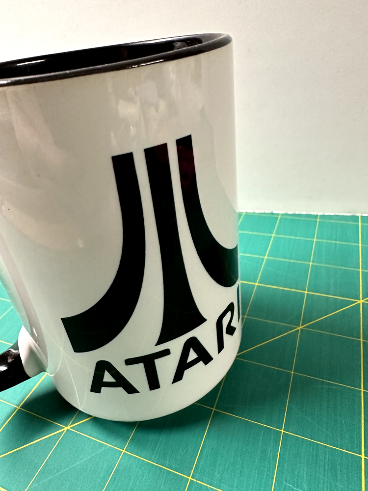 Atari 15 oz mug. Logo - Atari Computer coffee cup - mug