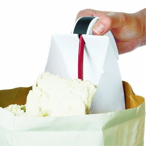 Scoop and Sift Flour Sifter, White, 3 cups, Medium