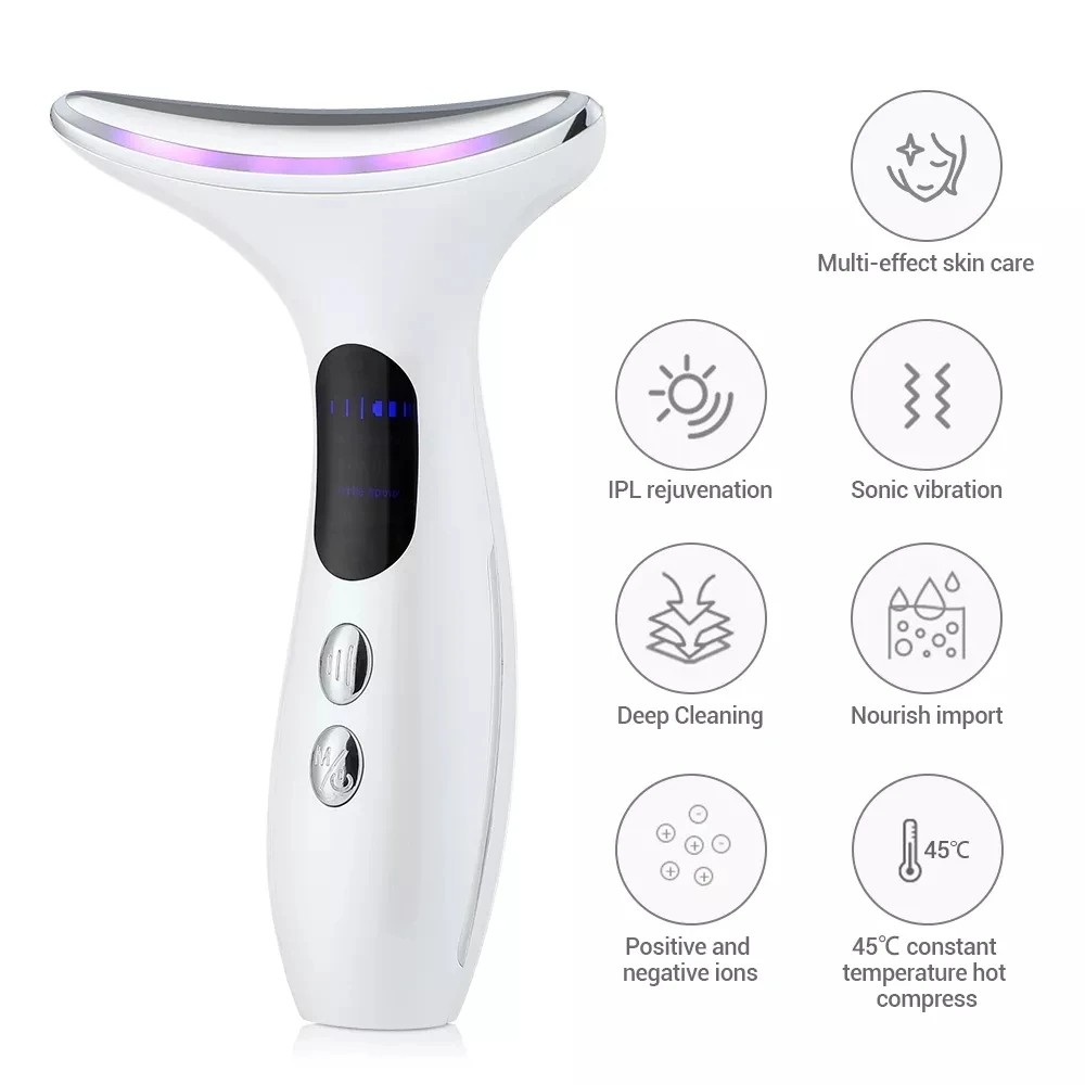Hot LCD Neck Toning Device - White