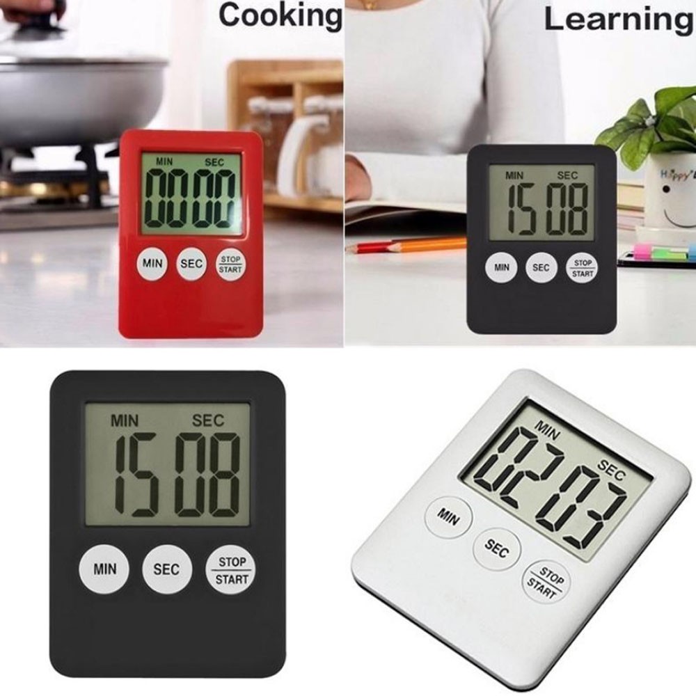 1.8" Digital LCD Kitchen Count Timer Count-Down/Up Clock Alarm Magnetic Reminder
