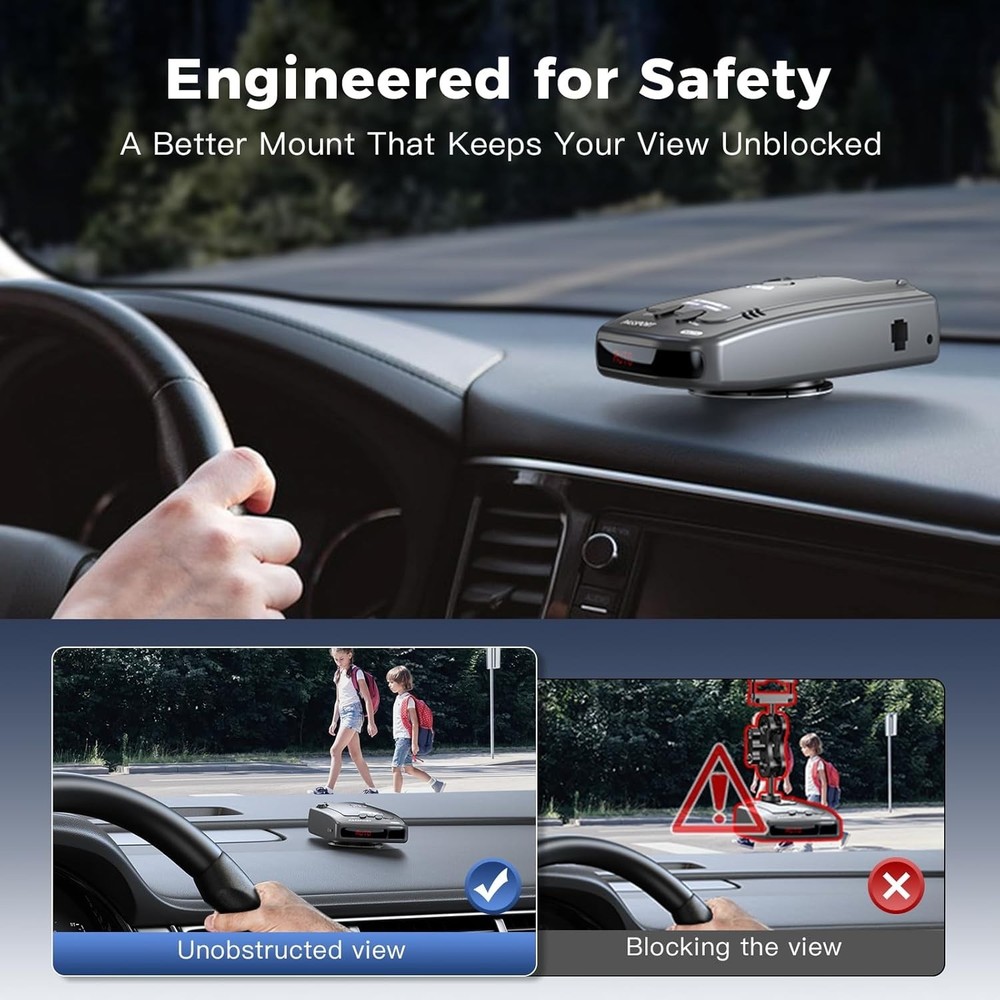 Adjustable Radar Detector Mount with N52 Magnets for Dashboards