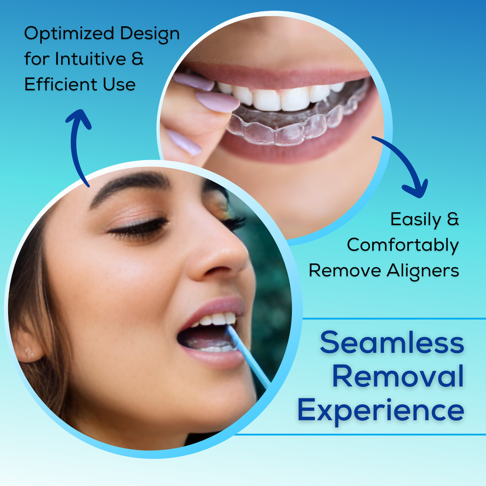 Clear Aligner & Retainer Remover Tool Compact Retractable for Invisalign Braces