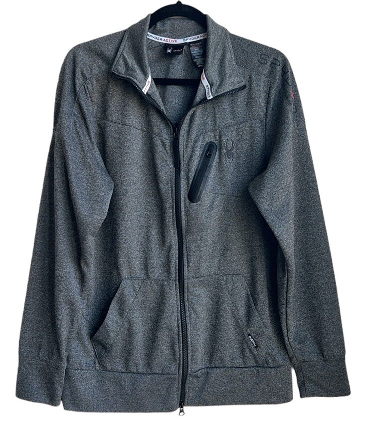 SPYDER Active Men's  Full Zip Jacket Gray Size M