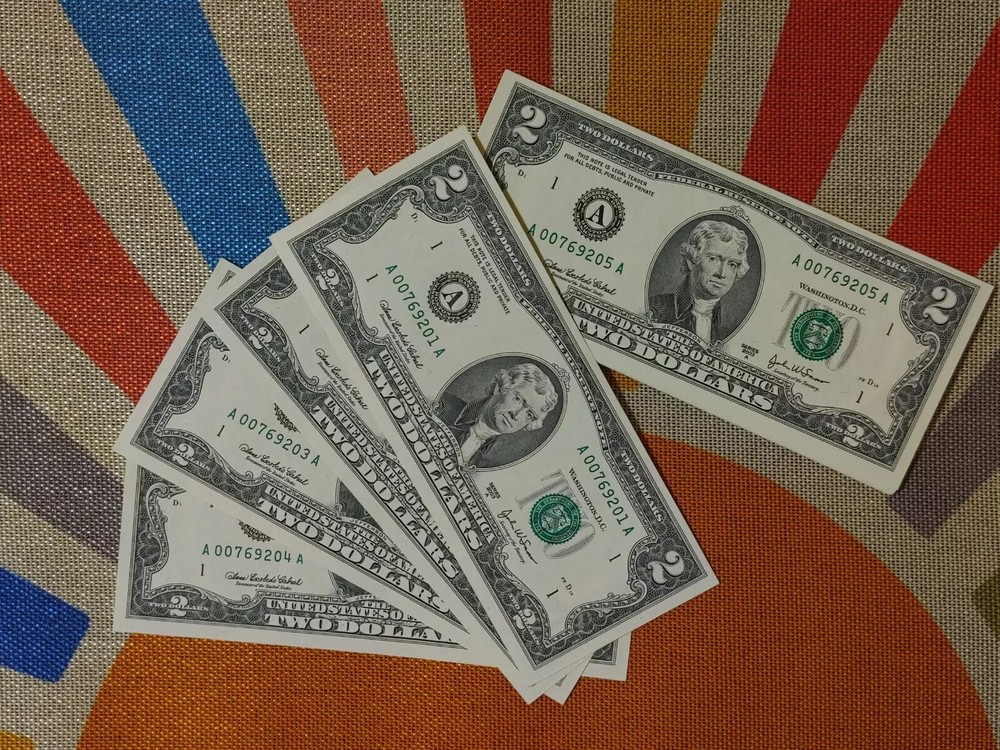 2003 A - $2 Two Dollar Bill - Uncirculated from BEP Pack