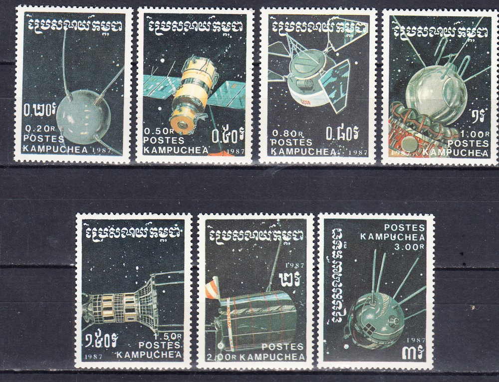 W CAMBODIA 0777-783 SOVIET SPACECRAFT