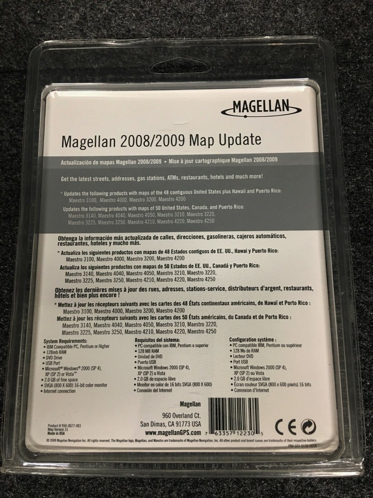 MAGELLAN 2008/2009 MAP UPDATE NAVTEQ ON BOARD