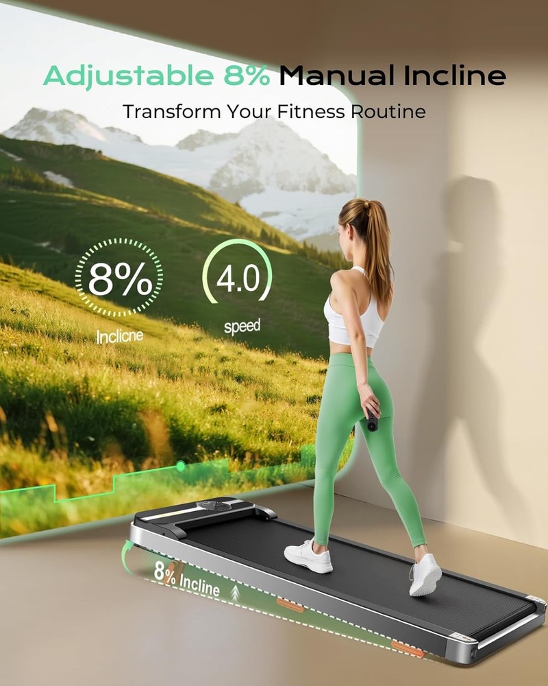 Under Desk Treadmill Walking Pad 2.5HP Remote