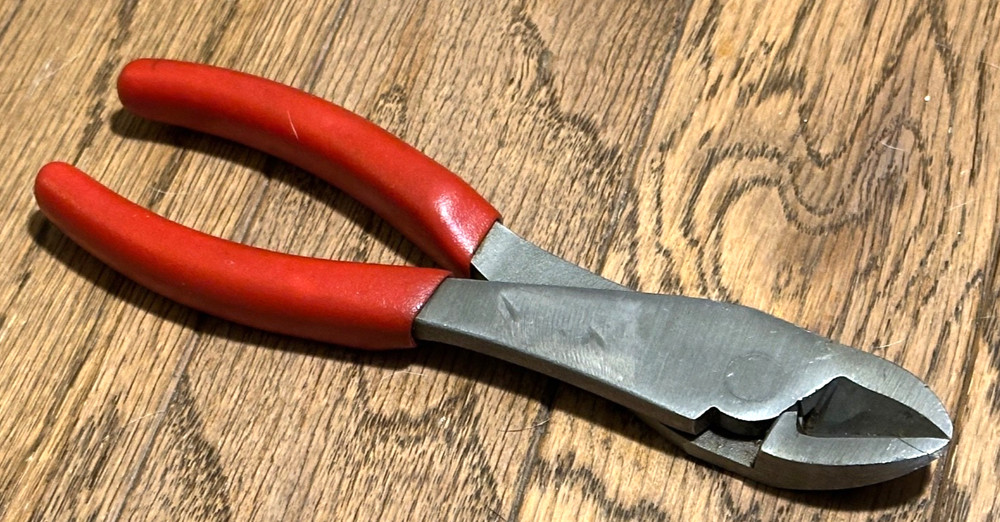 🇺🇸 Snap On Tools HIGH Leverage Diagonal Cutters Pliers 8" Long Wire Side Red