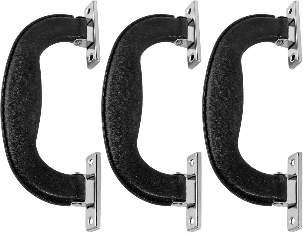 3pcs Vintage Luggage Pull Handle 5.67in Plastic Trunk Side Handle Replacement