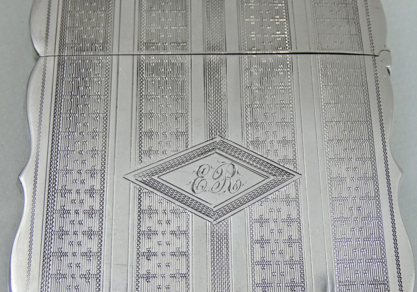 VERY FINE ANTIQUE GORHAM COIN SILVER CARD CASE American 1870's