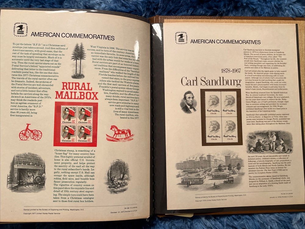 American Commemorative Collection Binder, 42 Panels, 1975-1978
