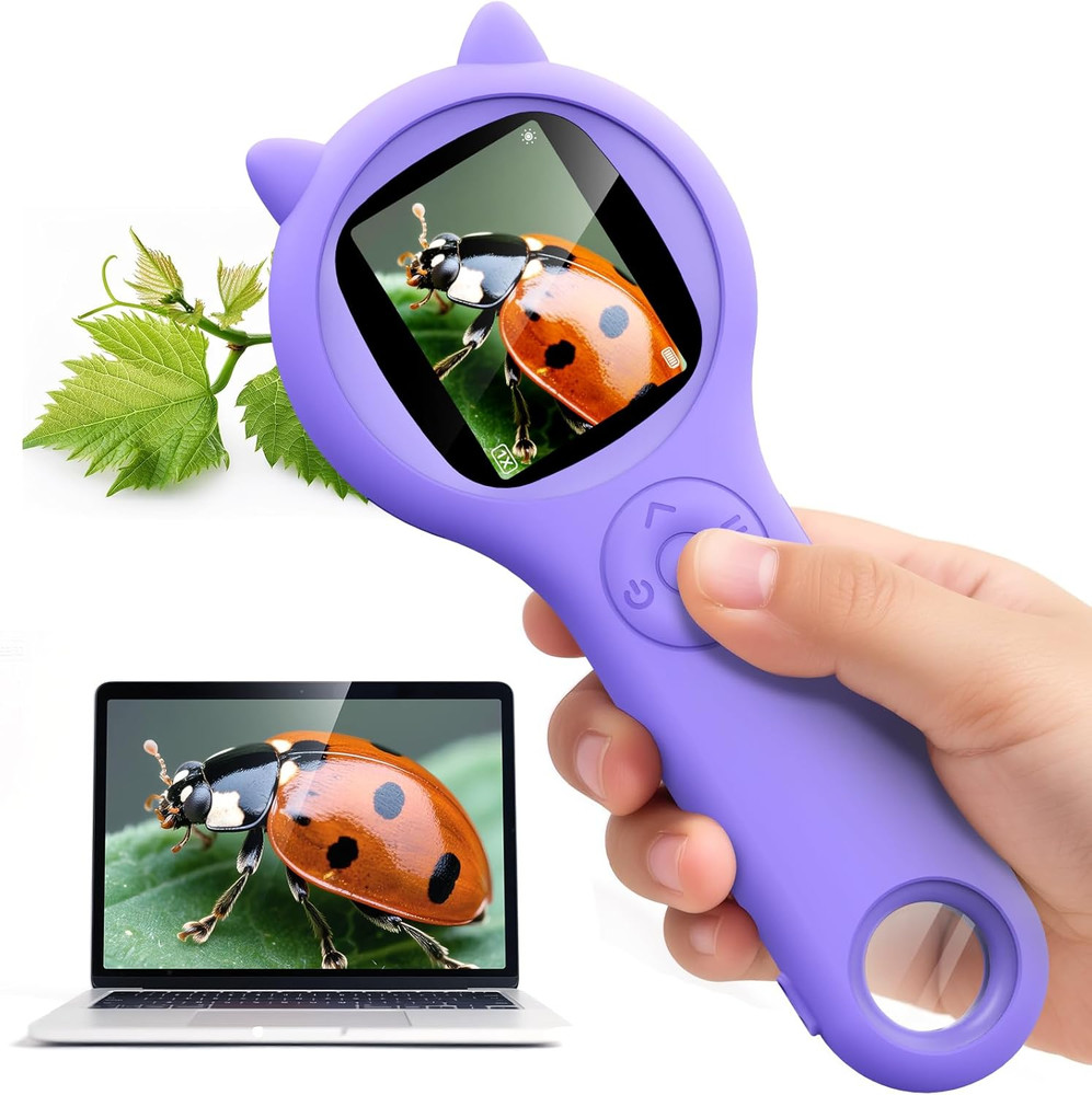 Microscope for Kids - Mini Pocket Handheld Microscope for Toddlers-Stem Educatio