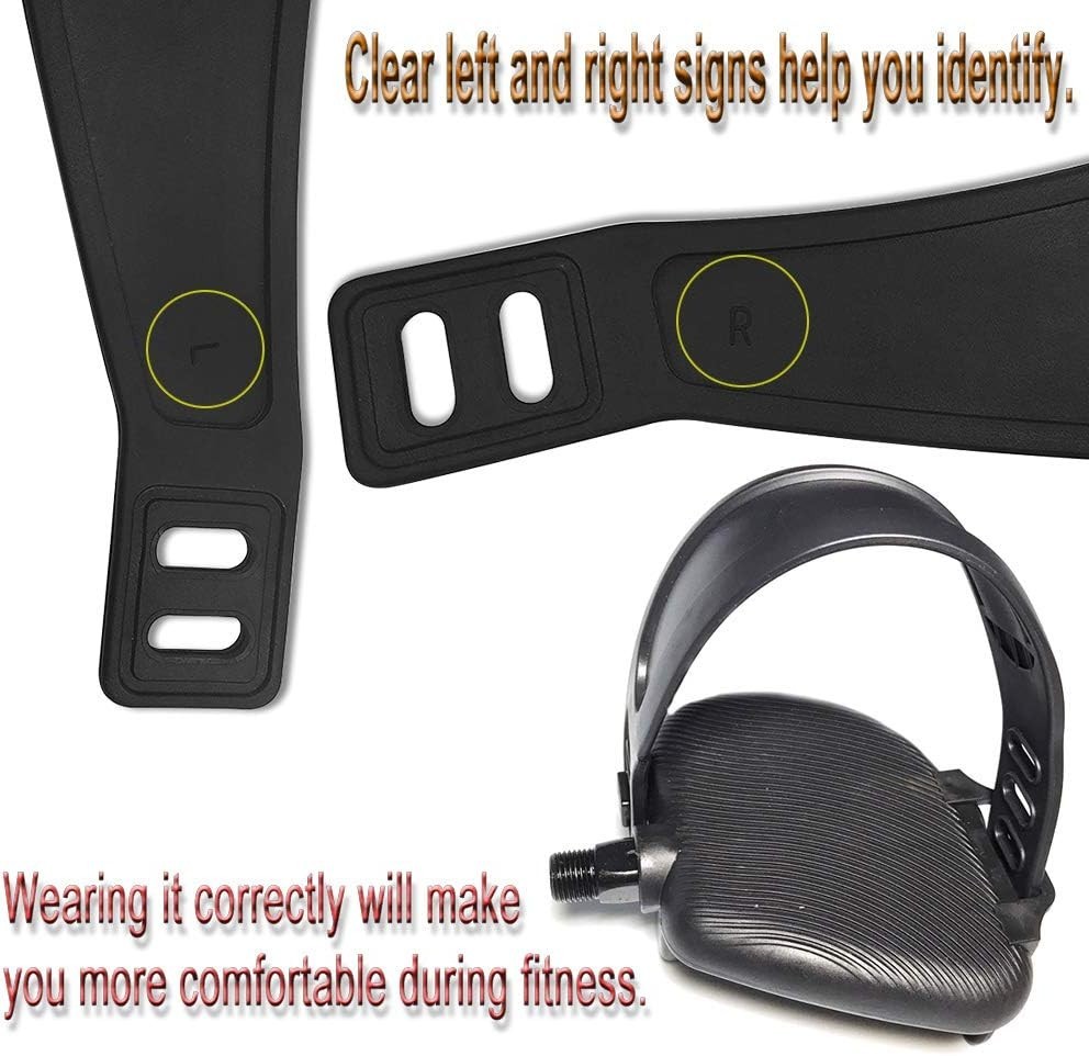Comfortable & Robust Exercise Bike Pedal Straps - Adjustable Nylon Design