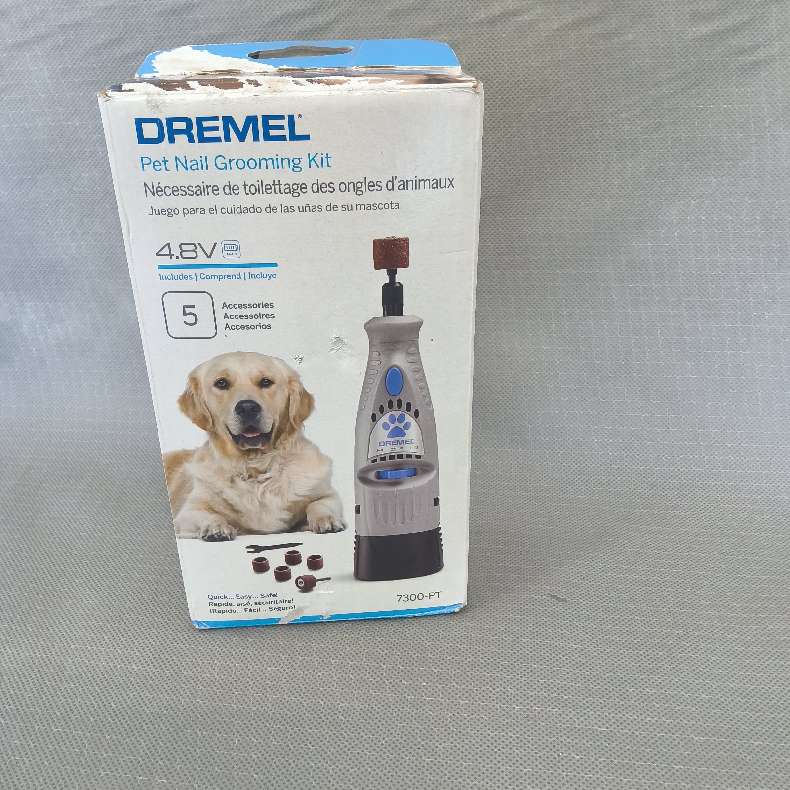 Dremel 7300-PT Rotary Pet Nail Grooming Kit w/ Accessories Charger Dog