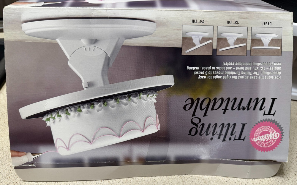 Wilton Tilting Turntable Cake Decorating Display Table - NEW Open Box