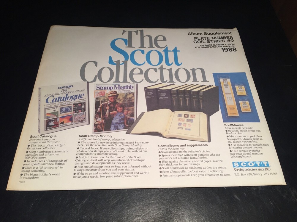 U.S. Scott United States Plate # & Coil Supplement Pages #3- 1989 -Quad Drilled