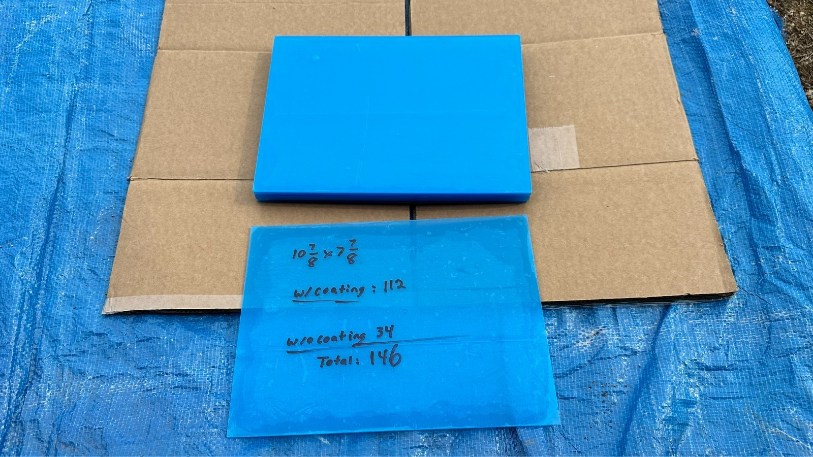 Lot of 10 New Sheets of 10-7/8" x 7-7/8" Acrylic Clear Plexiglass Plexi