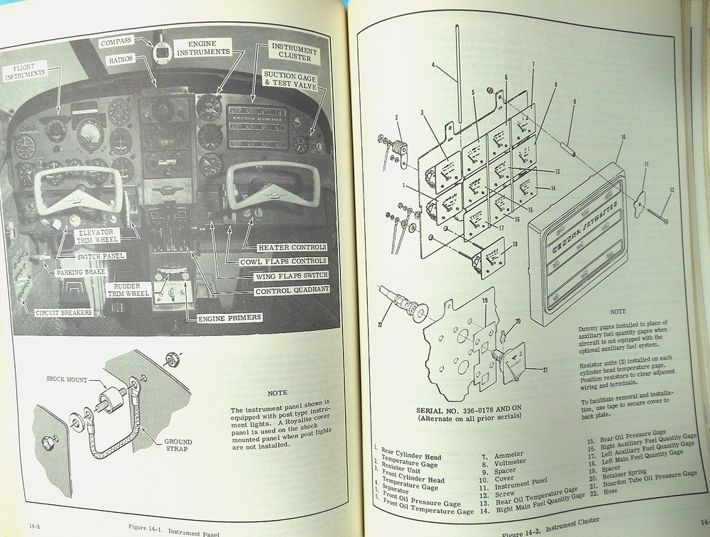 Cessna 336 Fixed Gear Push/Pull Twin Engine 1964 Maintenance Service Manual