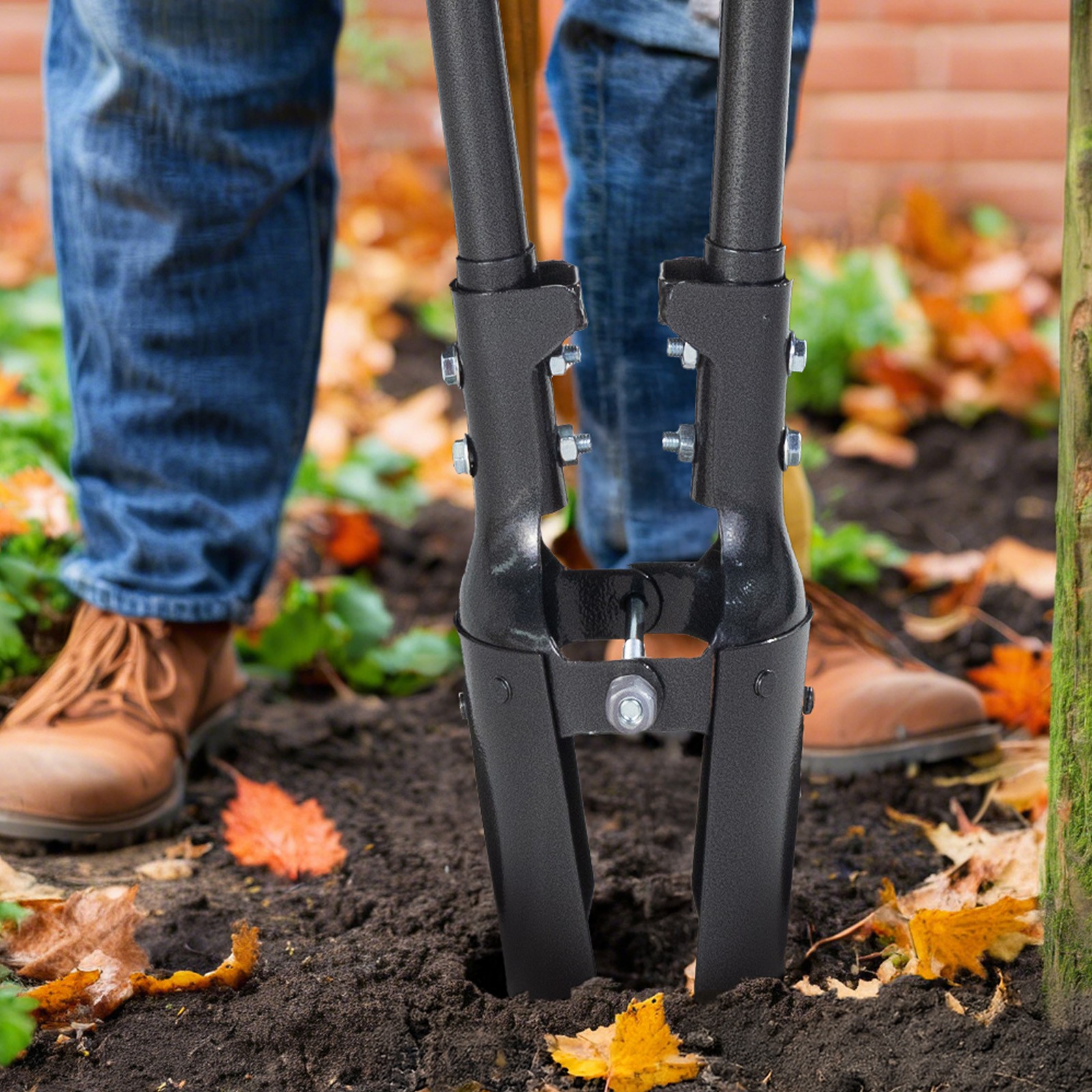 57.5-Inch Manual Post Hole Digger with Carbon Steel Handle