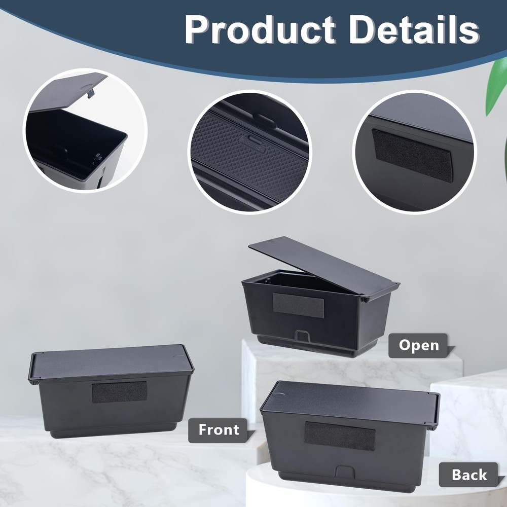 TOPINSTALL Console Hidden Storage Box Compatible Console-sized, black or gray