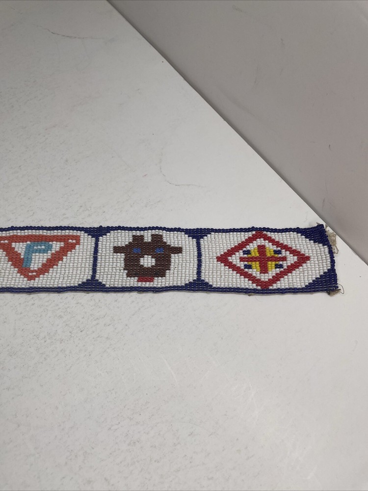 VTG Beaded hanging Sash Panel Unique Folk Art