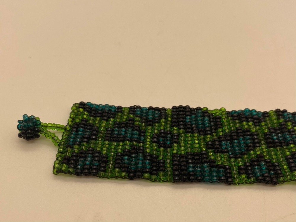 NEW - Handcrafted - Seed Bead - Leopard Print - Cuff Bracelet - BOHO