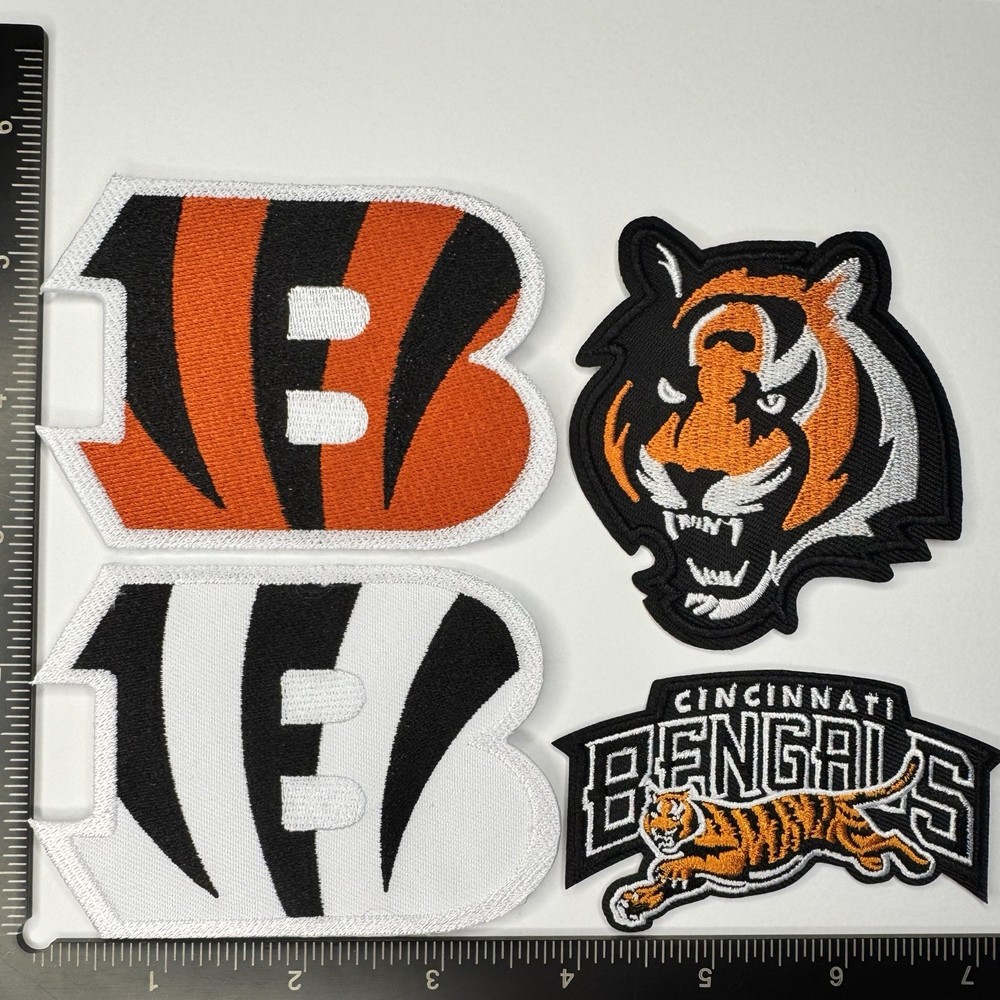 Cincinnati Bengals iron on patch White Orange