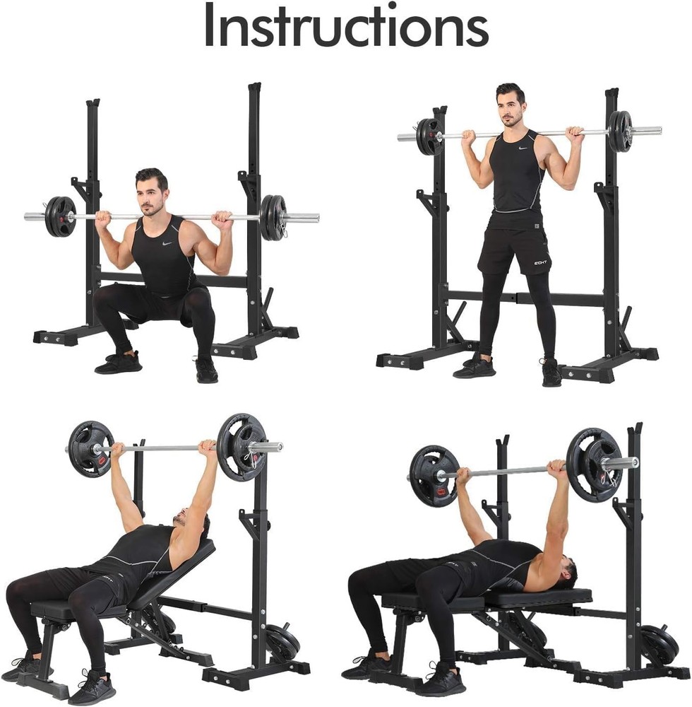 H-Shaped Barbell Rack for Strength Training-