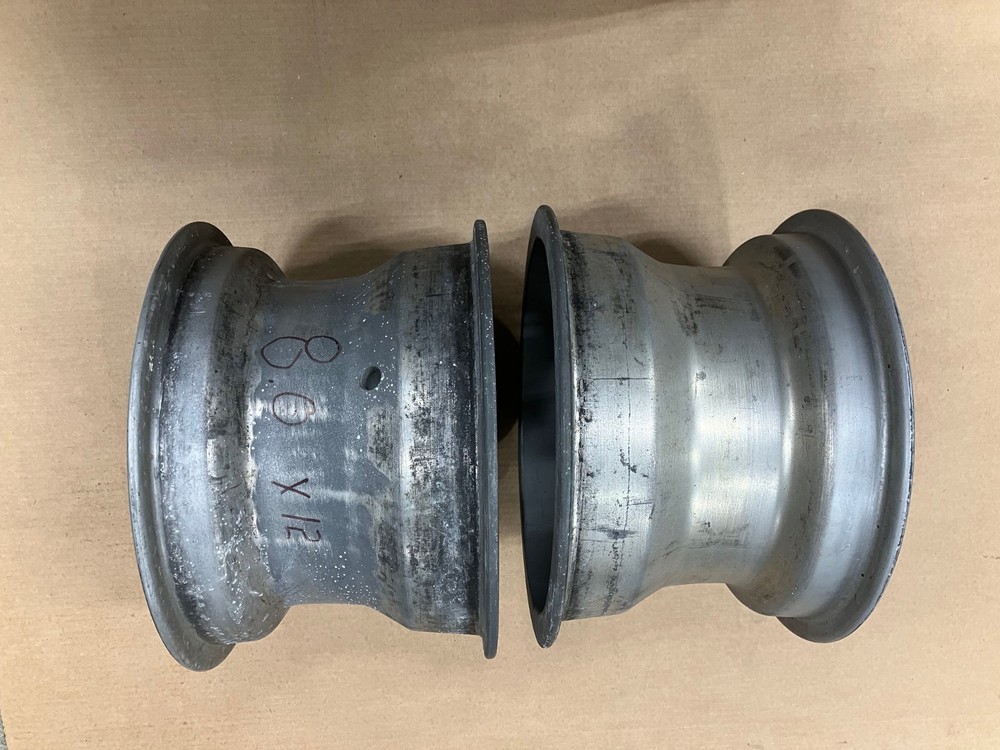 Two Halibrand 12" X 8" Magnesium Midget Wheels