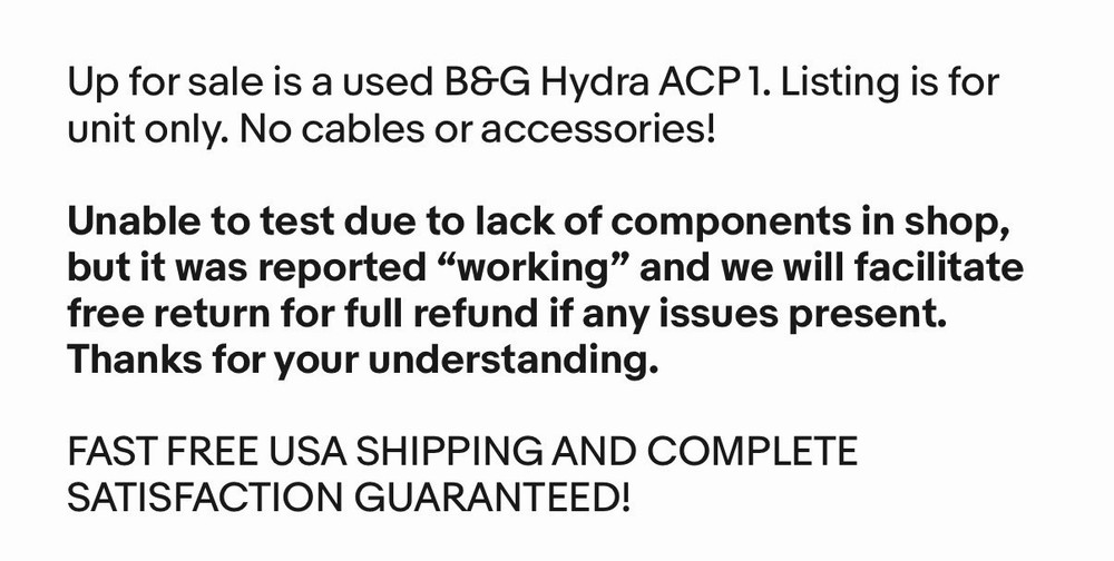 B&G Hydra ACP 1 Autopilot Computer Unit