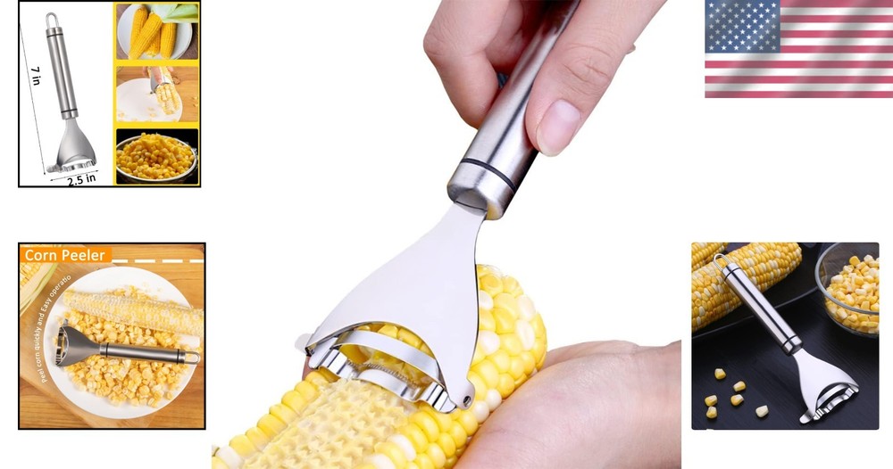Manual Corn Shaver - Durable Rustproof Design for Effortless Kitchen Use