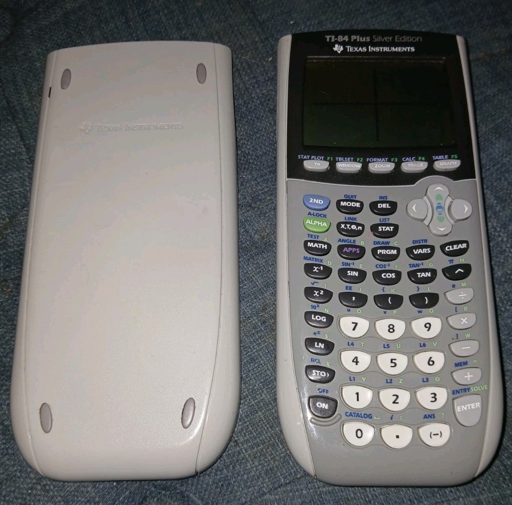 Texas Instruments TI-84 Plus Graphing Calculator Silver Edition Tested Working