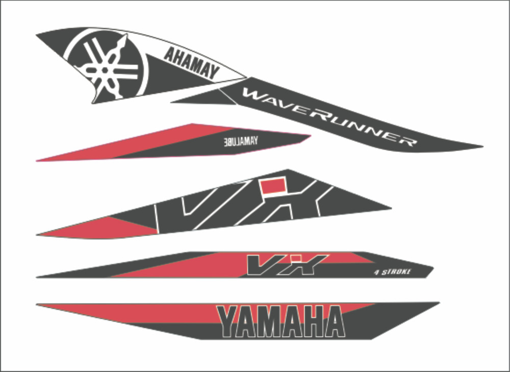 YAMAHA WAVERUNNER VX 2005-2009 Graphics / Decal / Sticker Kit red