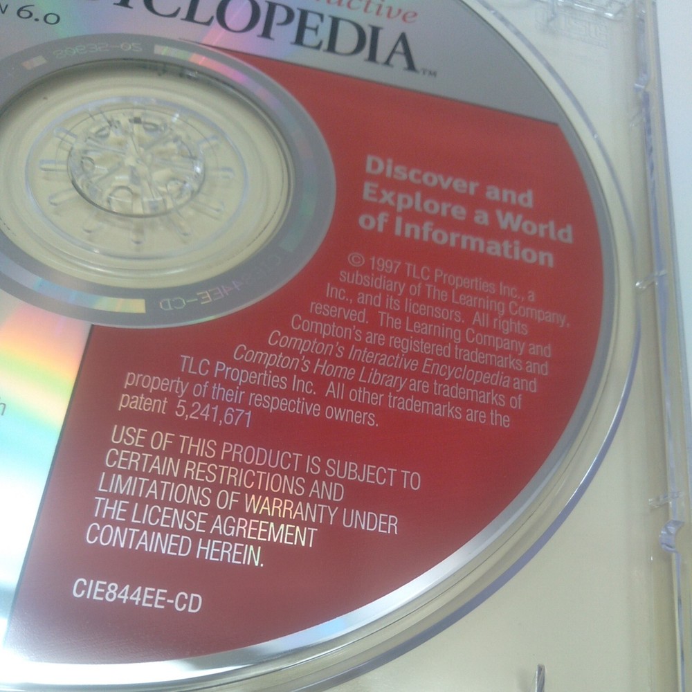 Compton's INTERACTIVE ENCYCLOPEDIA 1998 Version CD ROM Software 90s