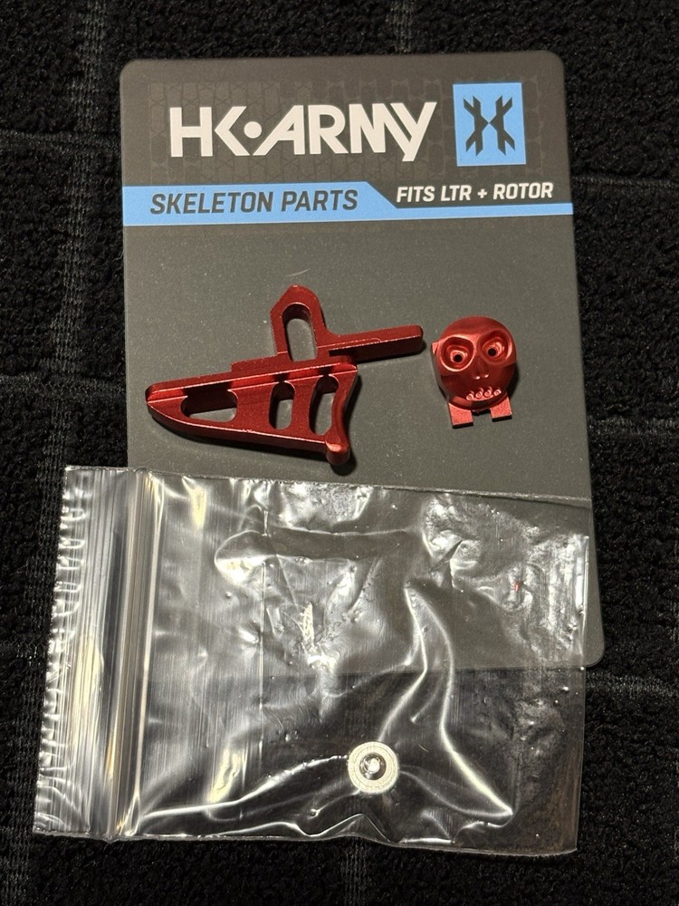 NEW HK Army Rotor/LTR Skeleton Power Button & Release Trigger Kit - Red LAS