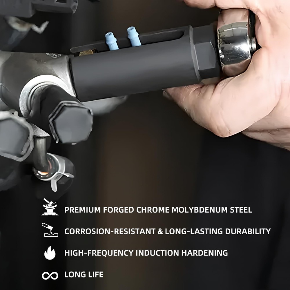 Oxygen Sensor Socket, 7/8” (22mm) O2 Removal Tool 1/2-7/8, One Pcs