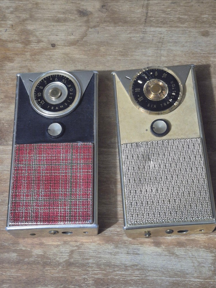 Two Vintage General Electric Transistor Radio's