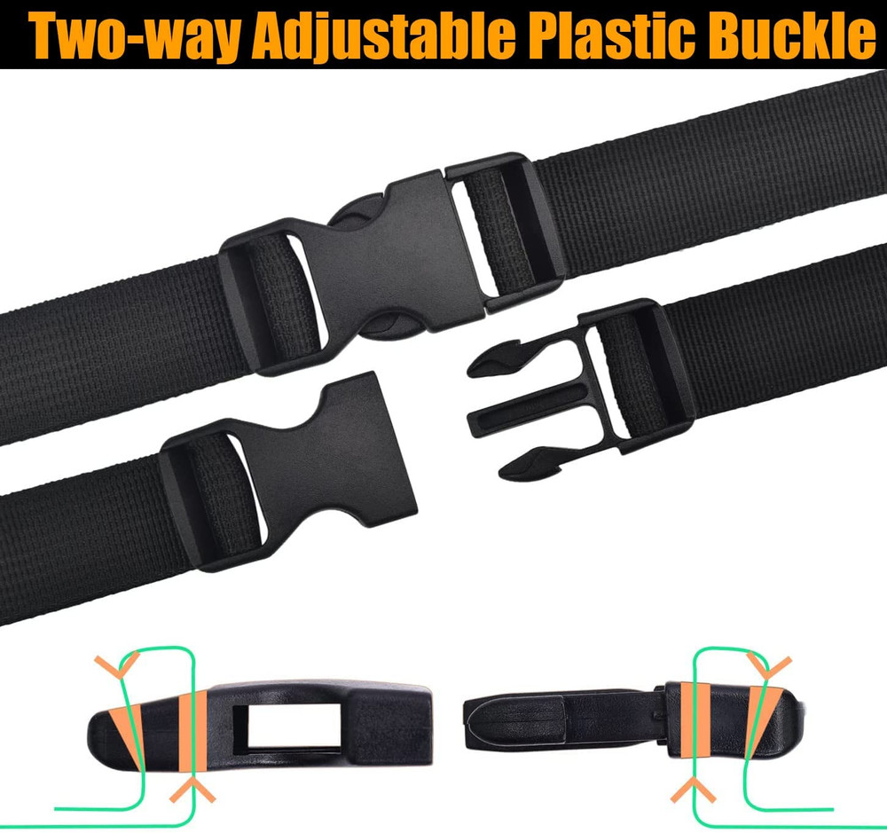 1" Quick Side Release Buckle, Heavy Duty Dual Adjustable Plastic Clip for Webbin