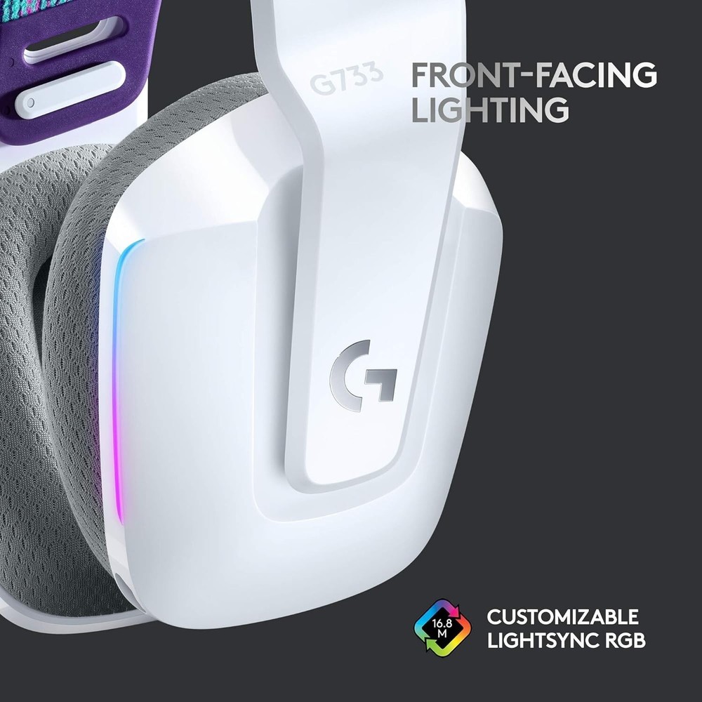 Logitech G733 LIGHTSPEED Wireless Gaming Headset LIGHTSYNC RGB White
