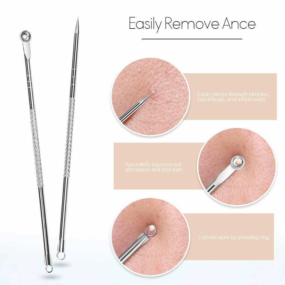 9pcs Pimple Popper Blackhead acne extractor Kit Dr Tool extraction Extractor