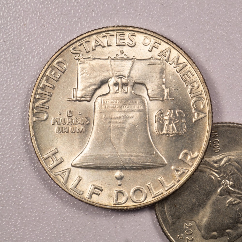 1959-D Franklin Half Dollar - Toned - AU!