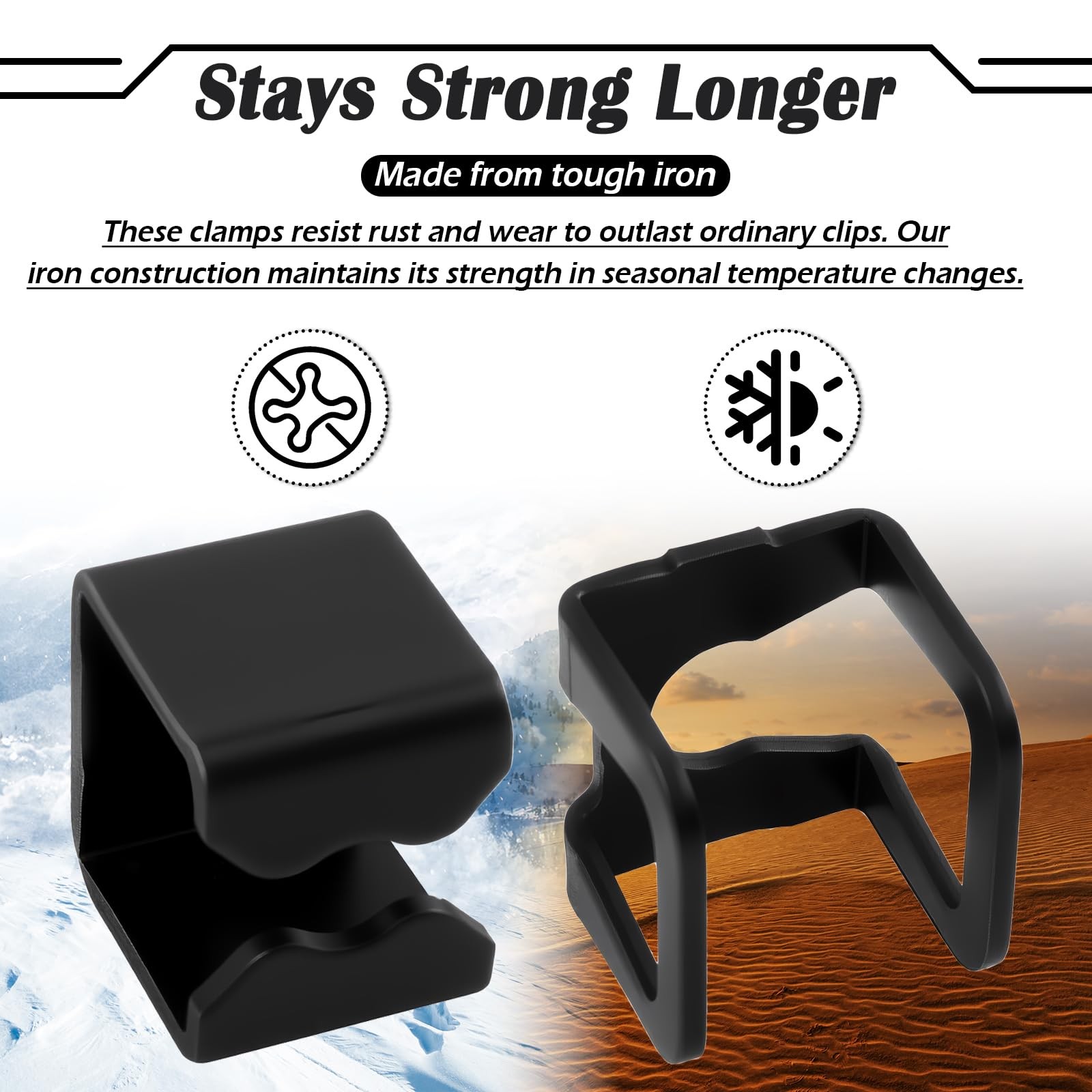 4PCS Floor Jack Parts with Ring Claw Clamps,Heavy 0.8*0.74*0.71 inch, Black