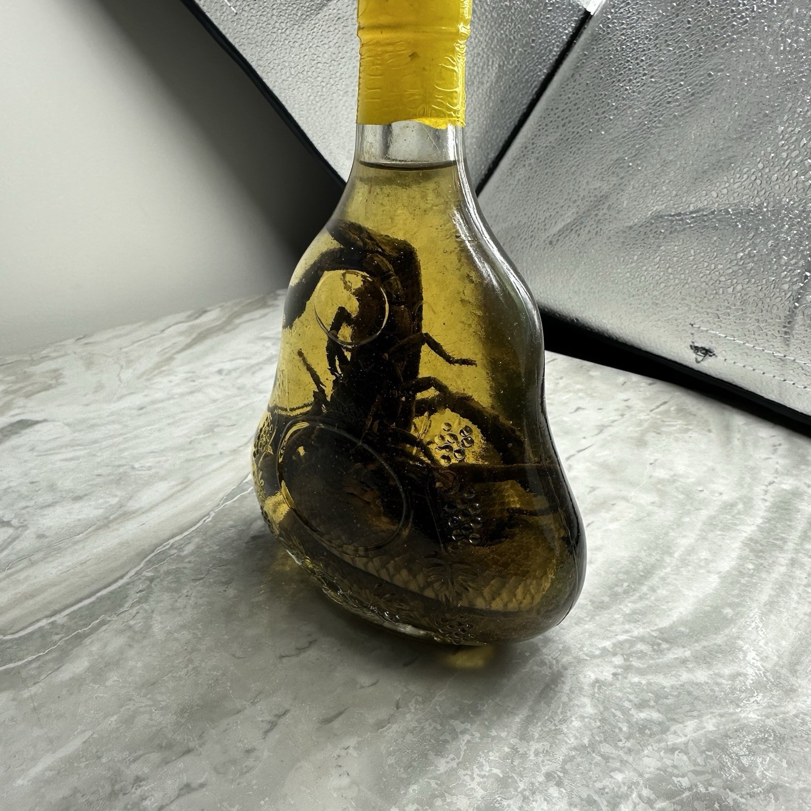 Cobra Snake And A Scorpion In A Glass Bottle 7" Tall - Snake Wine?
